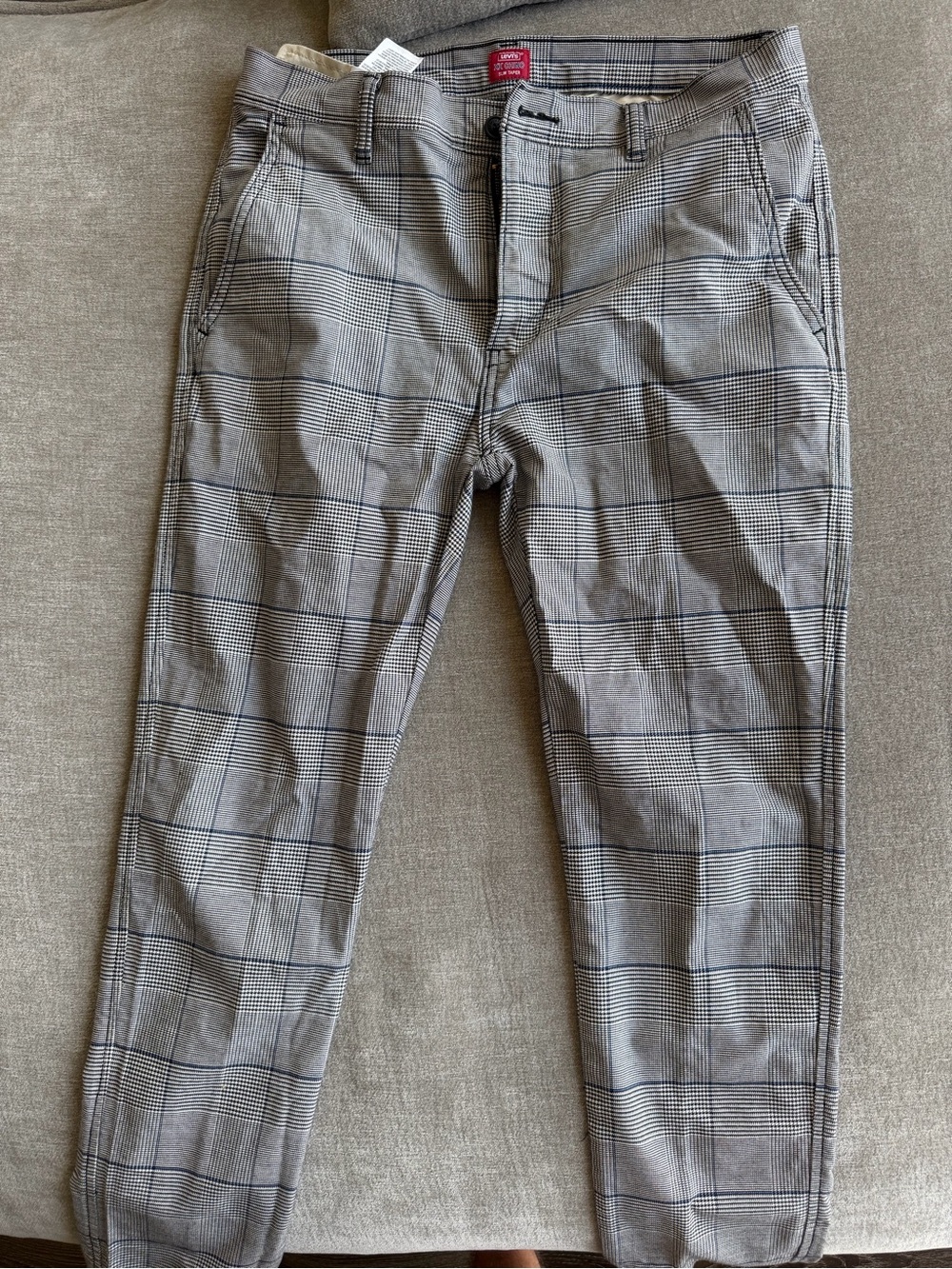 Levi's Gray Plaid Chino Pants